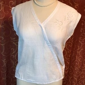 #5 1980 Italian Vintage Linen Appliqué Butterflies